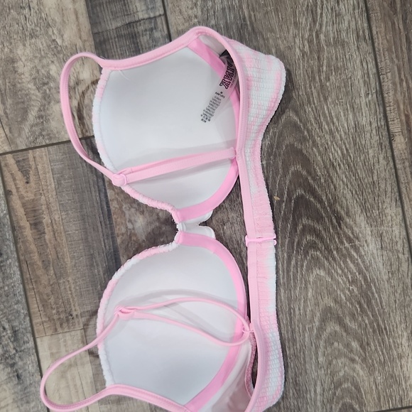 VICTORIA’S SECRET PINK CRINKLE PUSH-UP BIKINI TOP Medium - Picture 4 of 9